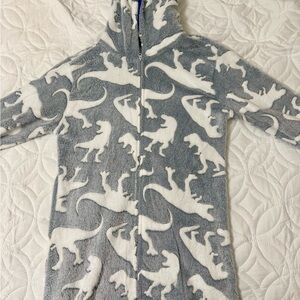 The Children's Place Gray and Blue Fleece Onesie